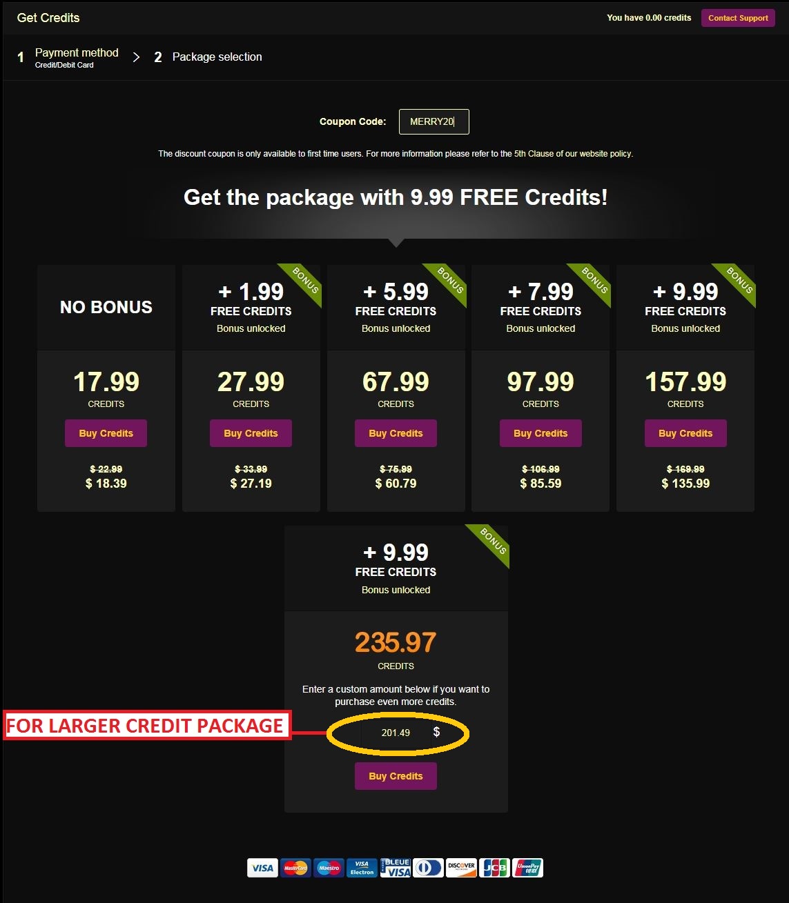 RecessionGirlz.com_Premium_Member_Credit_Package_Page